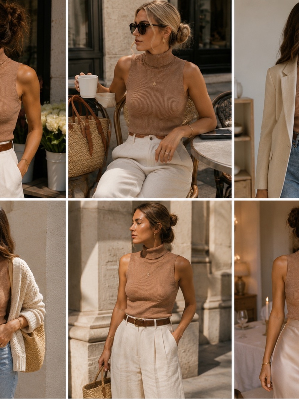 🤎 Ribbed Sleeveless Turtleneck bodysuit — Size Medium